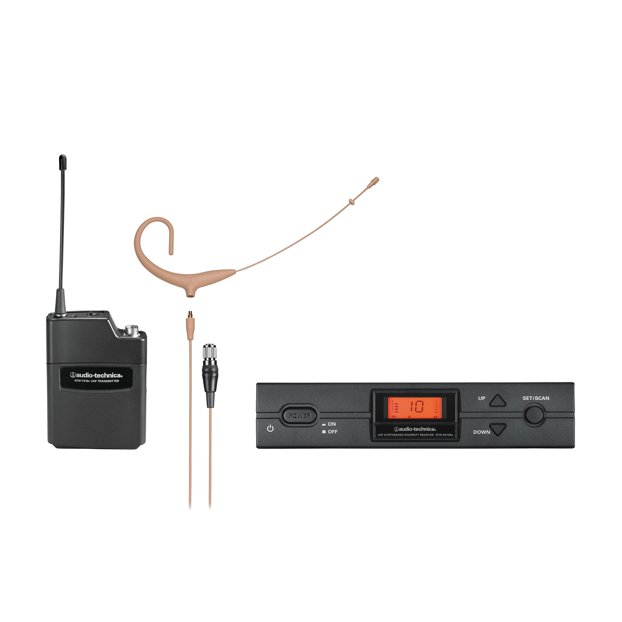 Image of Audio-Technica ATW-2192XCITH Beige Headworn Wireless System