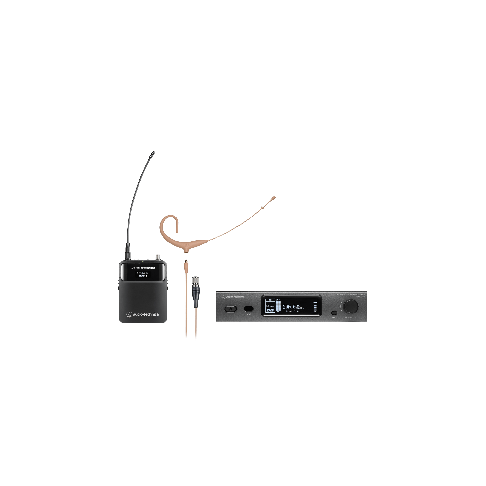 Image of Audio-Technica ATW-3211/892XTHDE2 Beige Headworn Wireless System