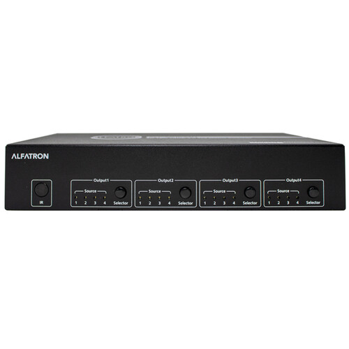 Matrix with 4 HDMI inputs and outputs.