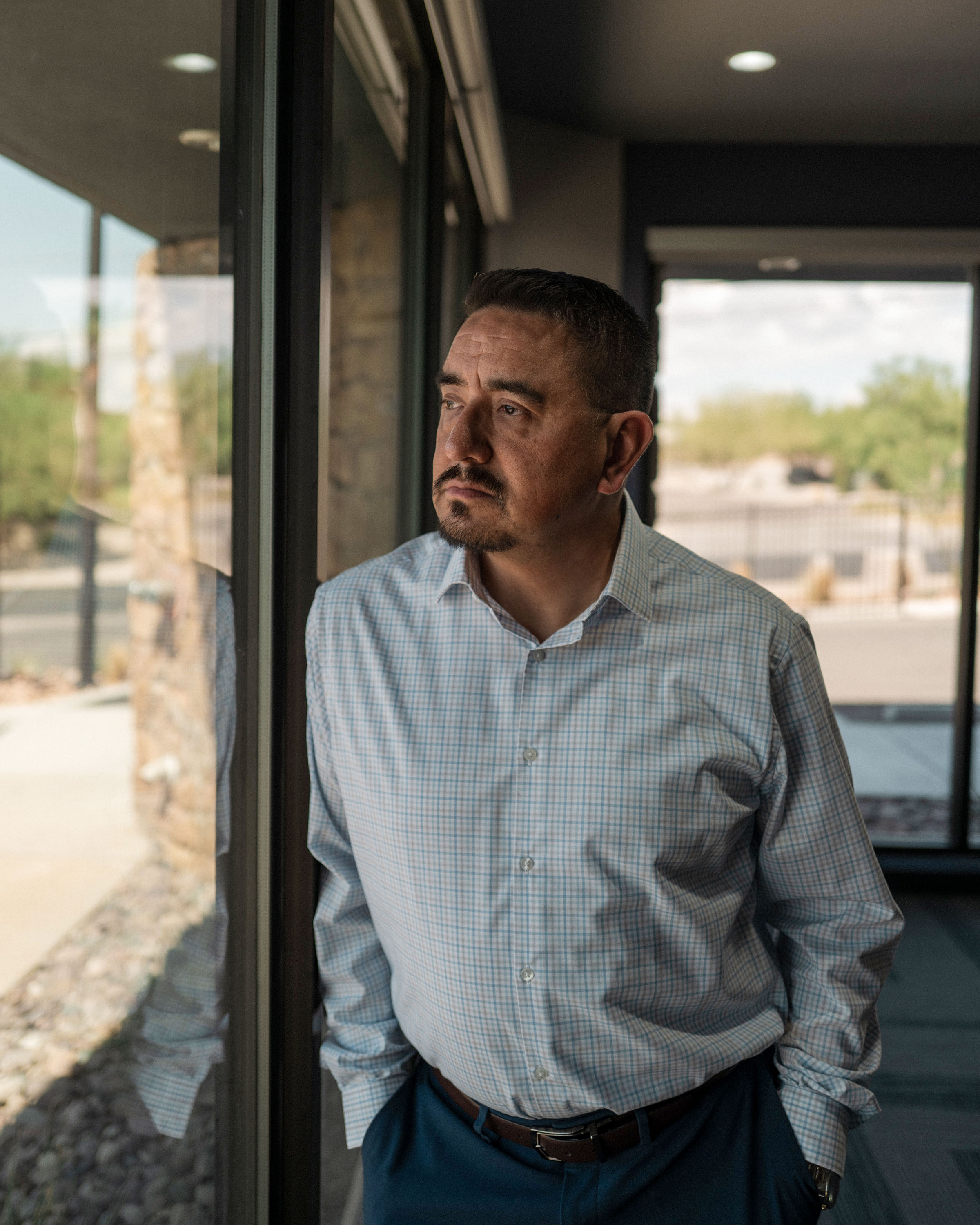 Agente retirado de la Patrulla Fronteriza, Rafael Reyes, en El Paso, TX.