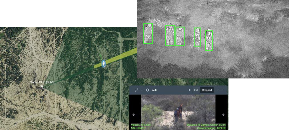 capturas de pantalla de vídeo de torres autónomas compartidas por la Oficina de Aduanas y Protección Fronteriza