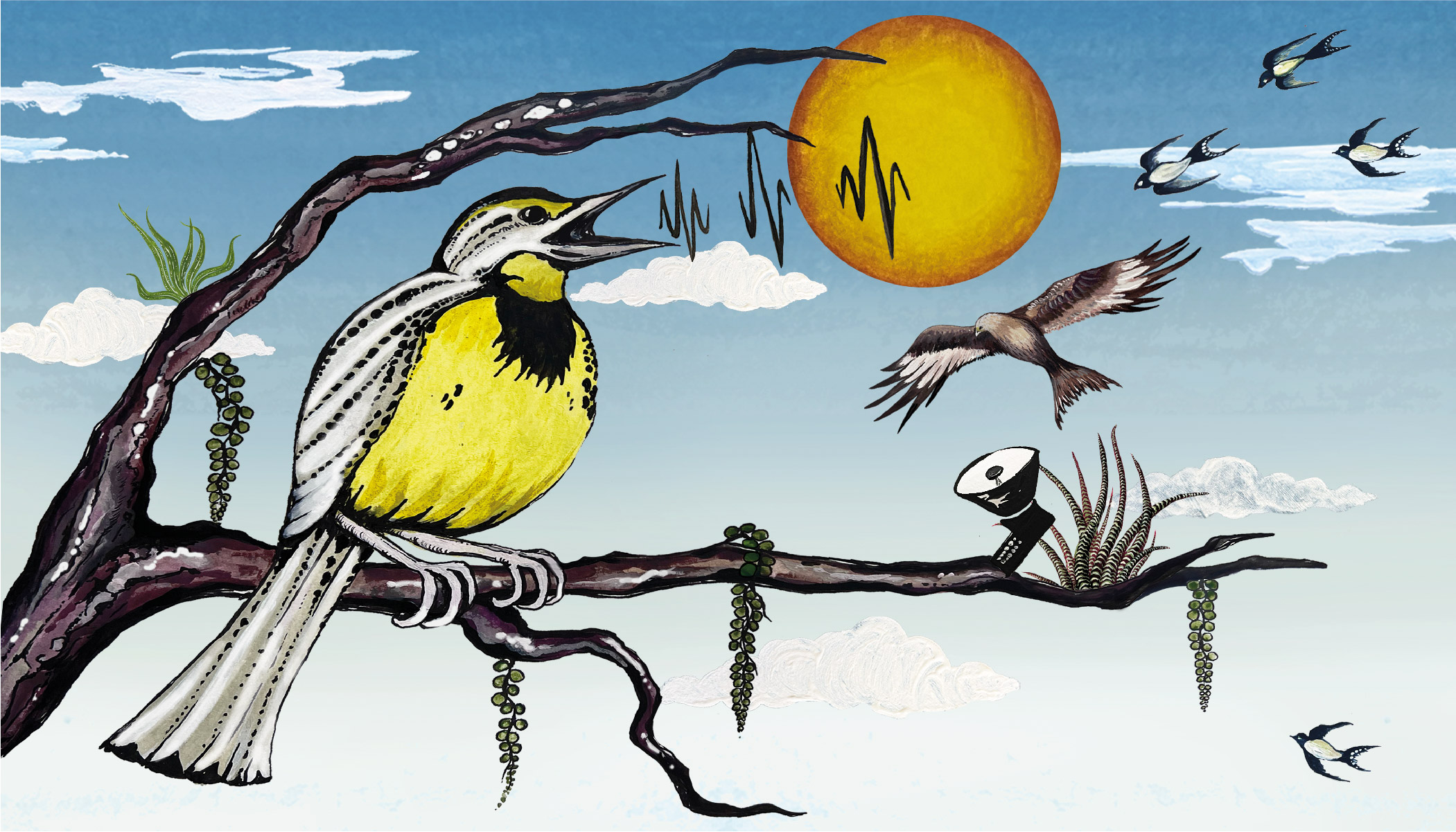 pájaro en una rama