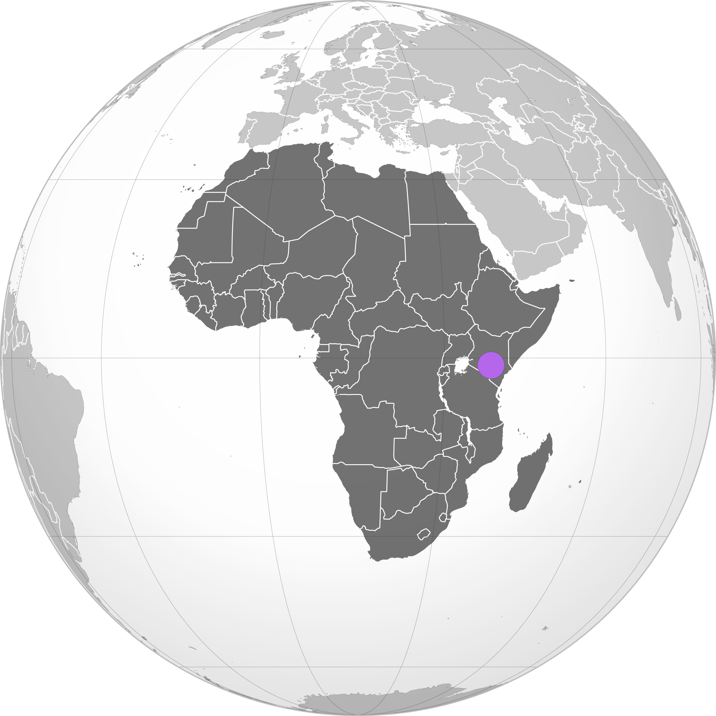 icono de globo con Nairobi indicada