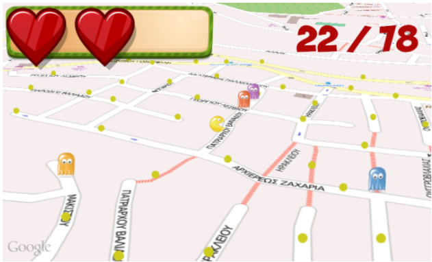 Un juego para 'smartphone' te convierte en un PacMan humano