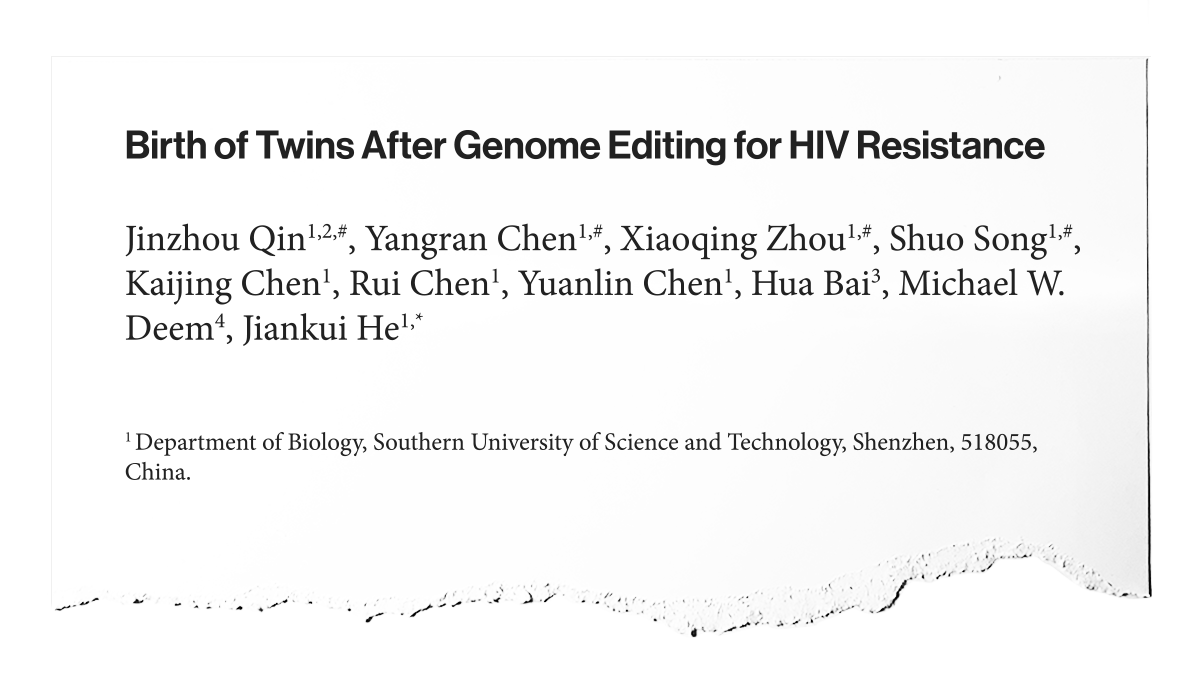 Las revistas que rechazaron la investigación de las gemelas CRISPR de China