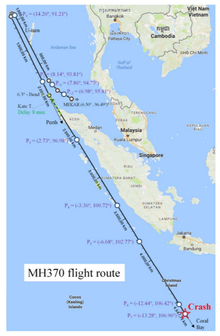 Aquí podría estar el desaparecido avión Malaysia, según las matemáticas