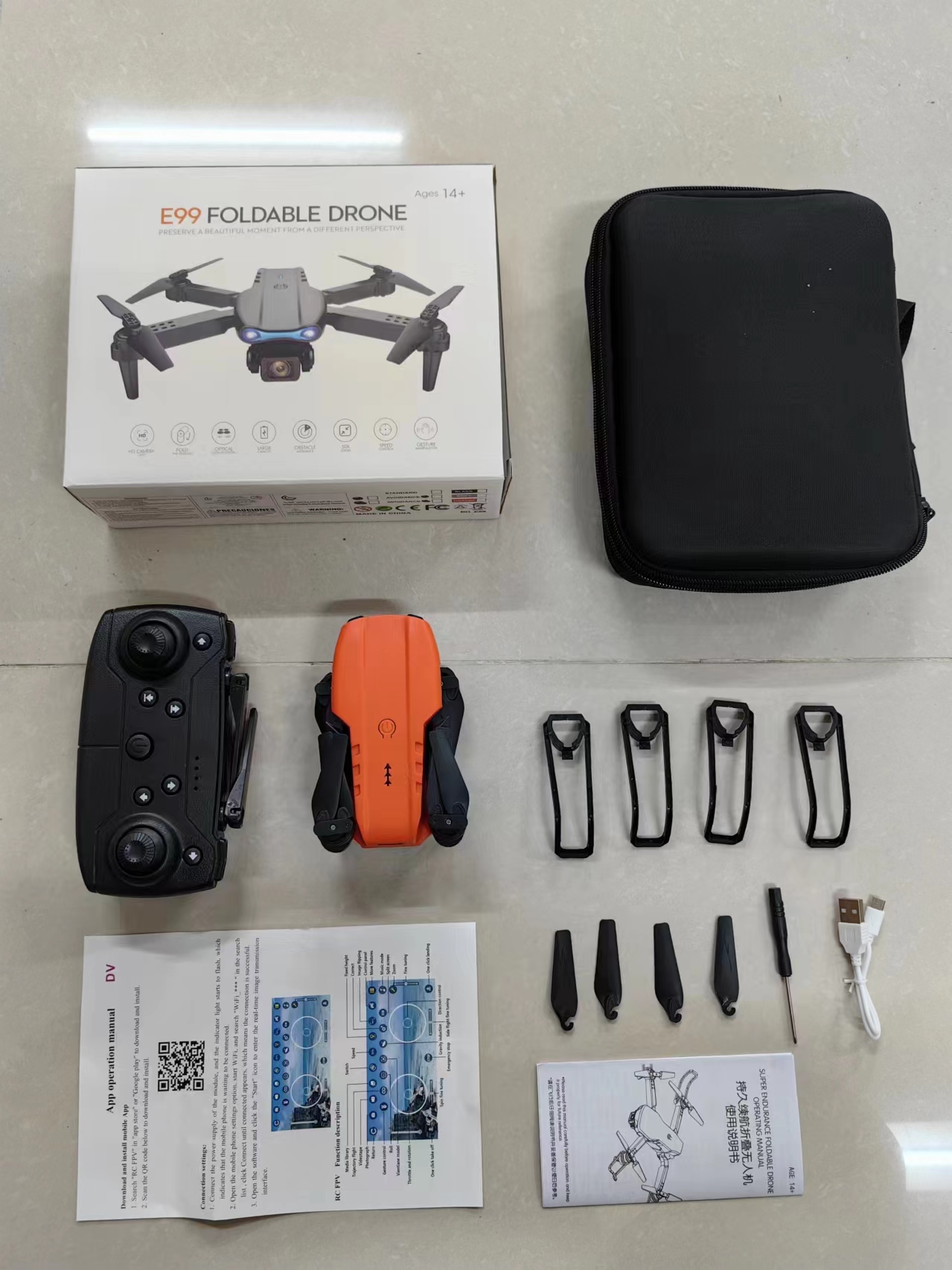 Dron RC portátil E99 - Cámara Dual HD 4K