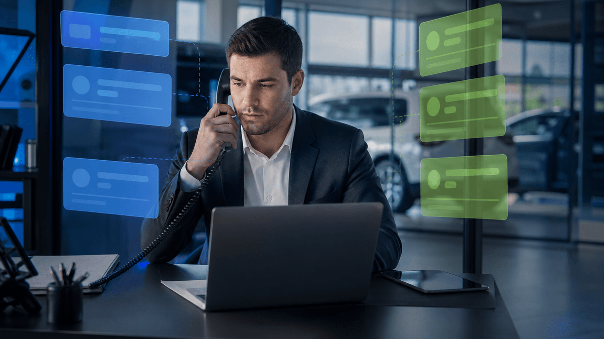 Standalone chatbot window separated from dealership CRM activity