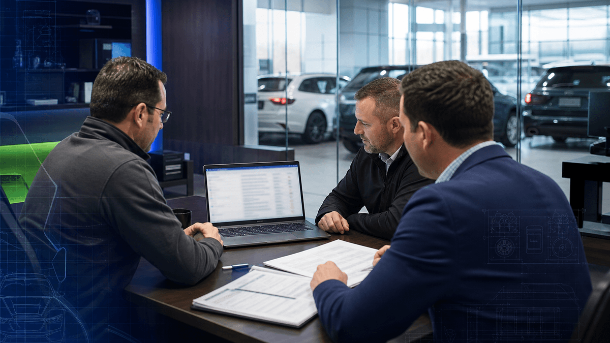 Manager comparing service notes and customer conversation history before assigning ownership