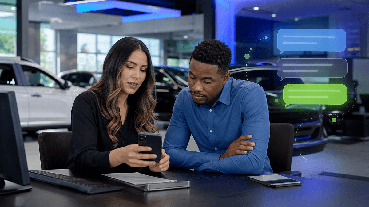 Inbound customer message being routed to a dealership employee for the right human response.