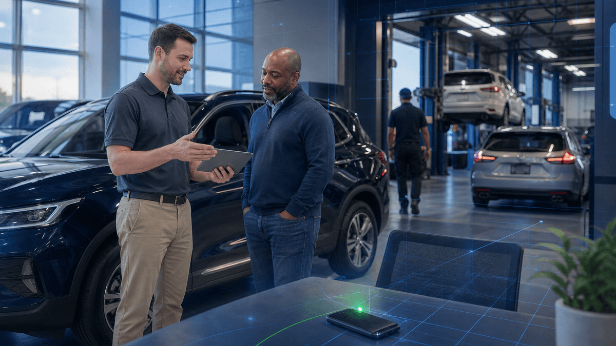 Inbound customer reply arriving while dealership staff are busy with showroom traffic