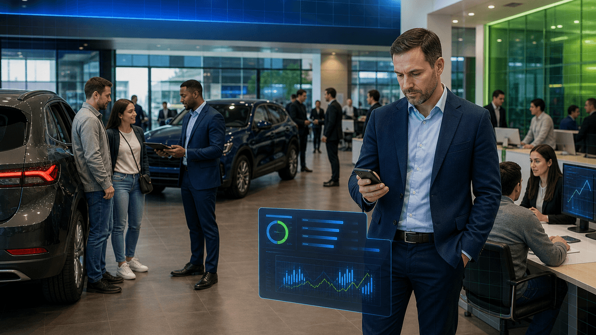 Inbound customer message arriving while dealership staff are busy with showroom traffic