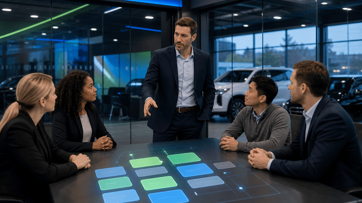 Sales manager mapping changed customer context across timing, vehicle, trade, and budget