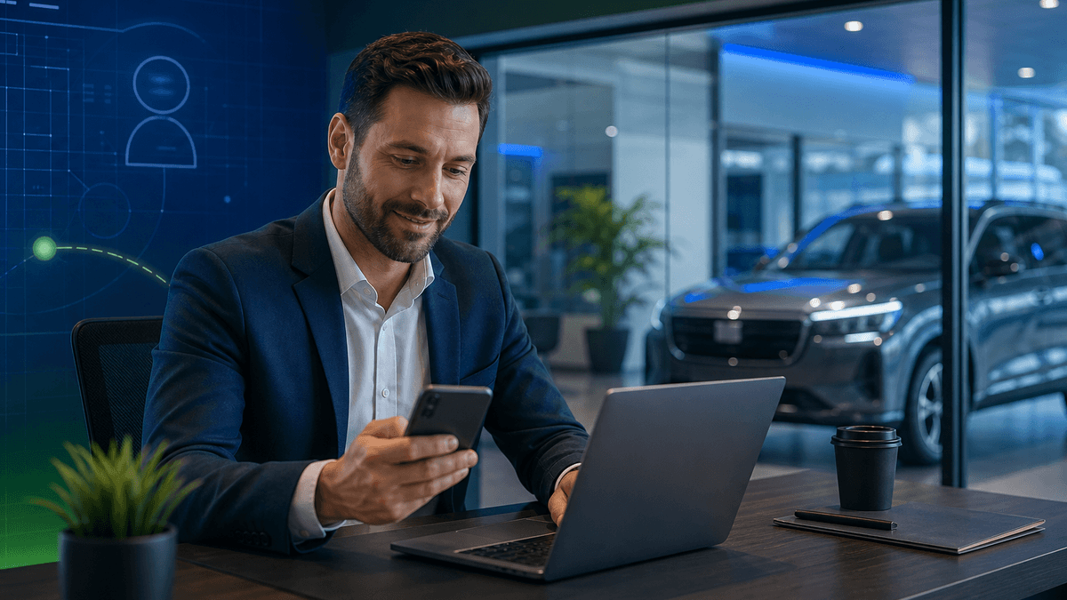 Salesperson following up with a shopper who submitted a social ad lead form