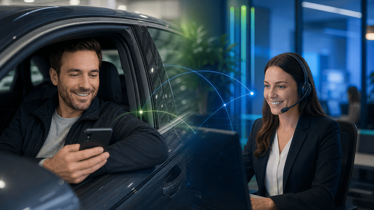 Dealership team turning a form submission into a two-way conversation