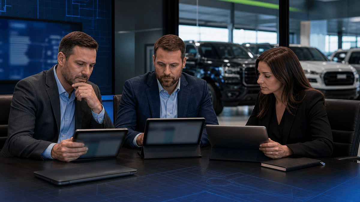 Sales manager comparing response bot buying criteria with a BDC director