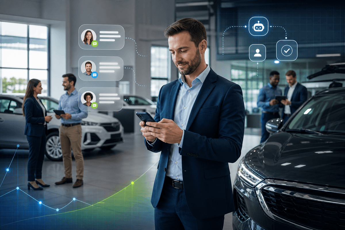 TECOBI blog image for SMS Marketing 101: What Every Automotive Dealer Needs to Know