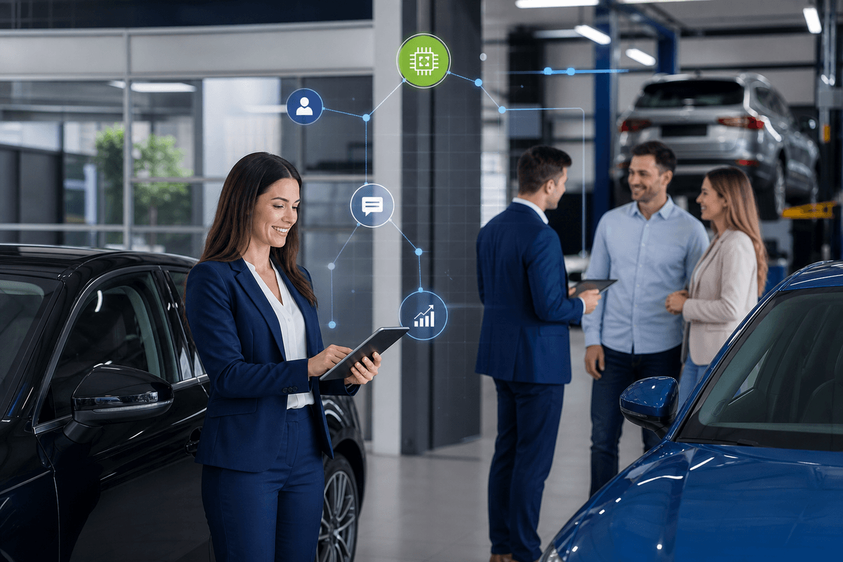 TECOBI blog image for The Future of Automotive Software: AI, Automation, and Smarter Sales Tools