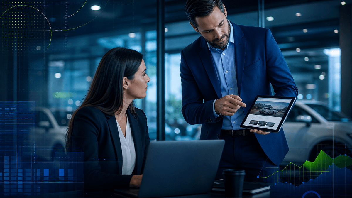 Dealer marketing manager checking website speed and conversion friction