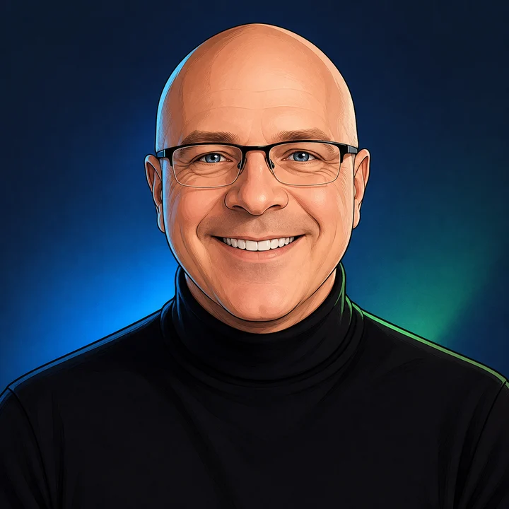 Illustrated portrait of Jason Girdner, co-founder and Chief Executive Officer of TECOBI