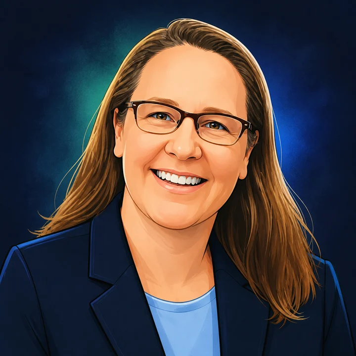 Illustrated portrait of Misty Burton, Jr Account Executive at TECOBI