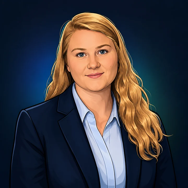 Illustrated portrait of Savannah Turner, Senior Account Executive at TECOBI