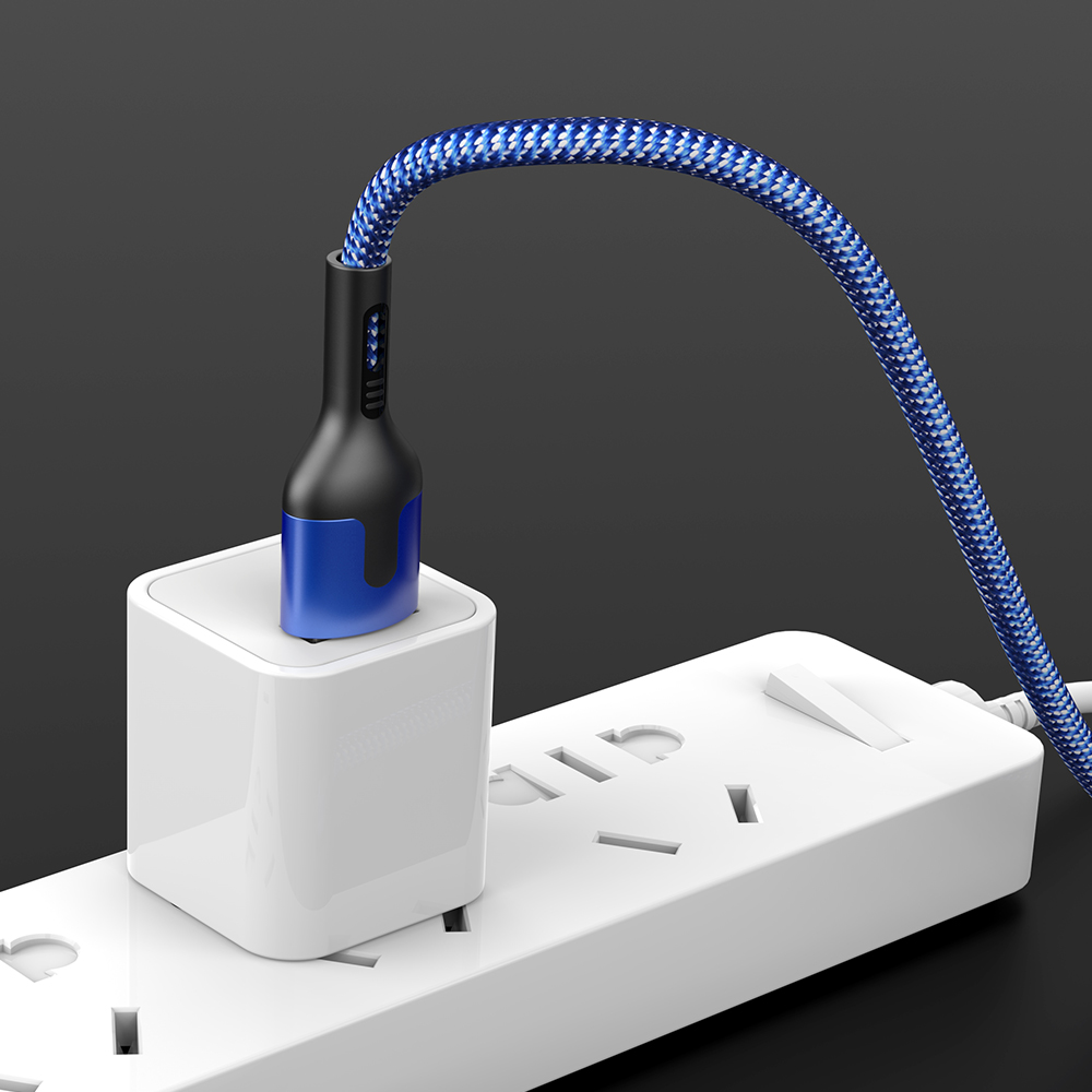 Cable APPACS Tipo C de carga de 2 metros de Nylon y Aluminio