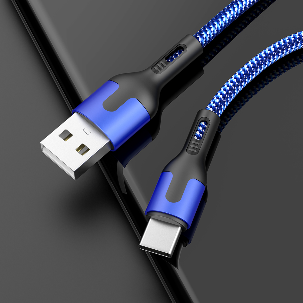 Cable APPACS Tipo C de carga de 2 metros de Nylon y Aluminio