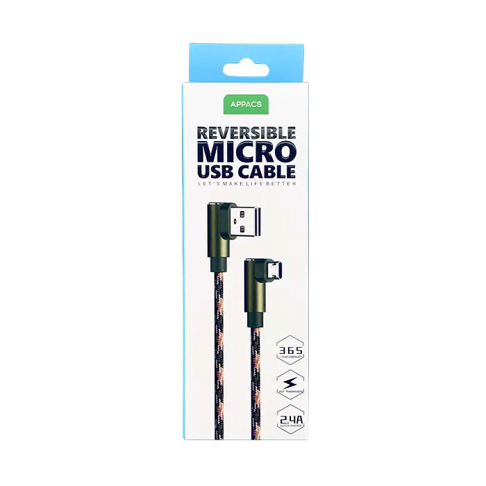 Cable APPACS carga USB a Micro USB Verde