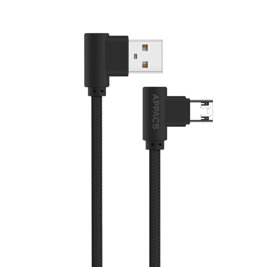 Imagen de Cable APPACS Angular Micro USB Eco( Negro)