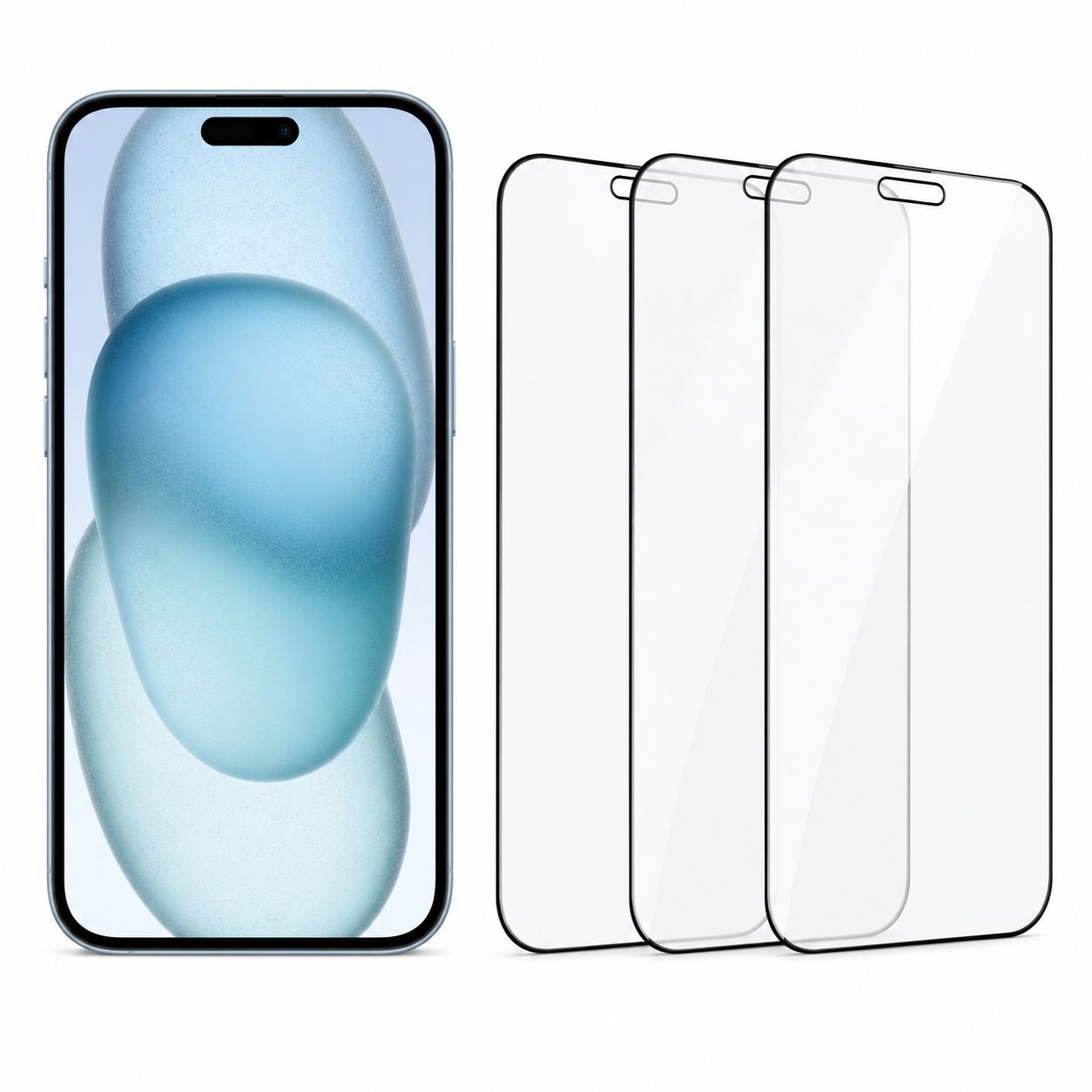 Imagen de Protector de pantalla DEKEN 3 en 1 para iPhone 15
