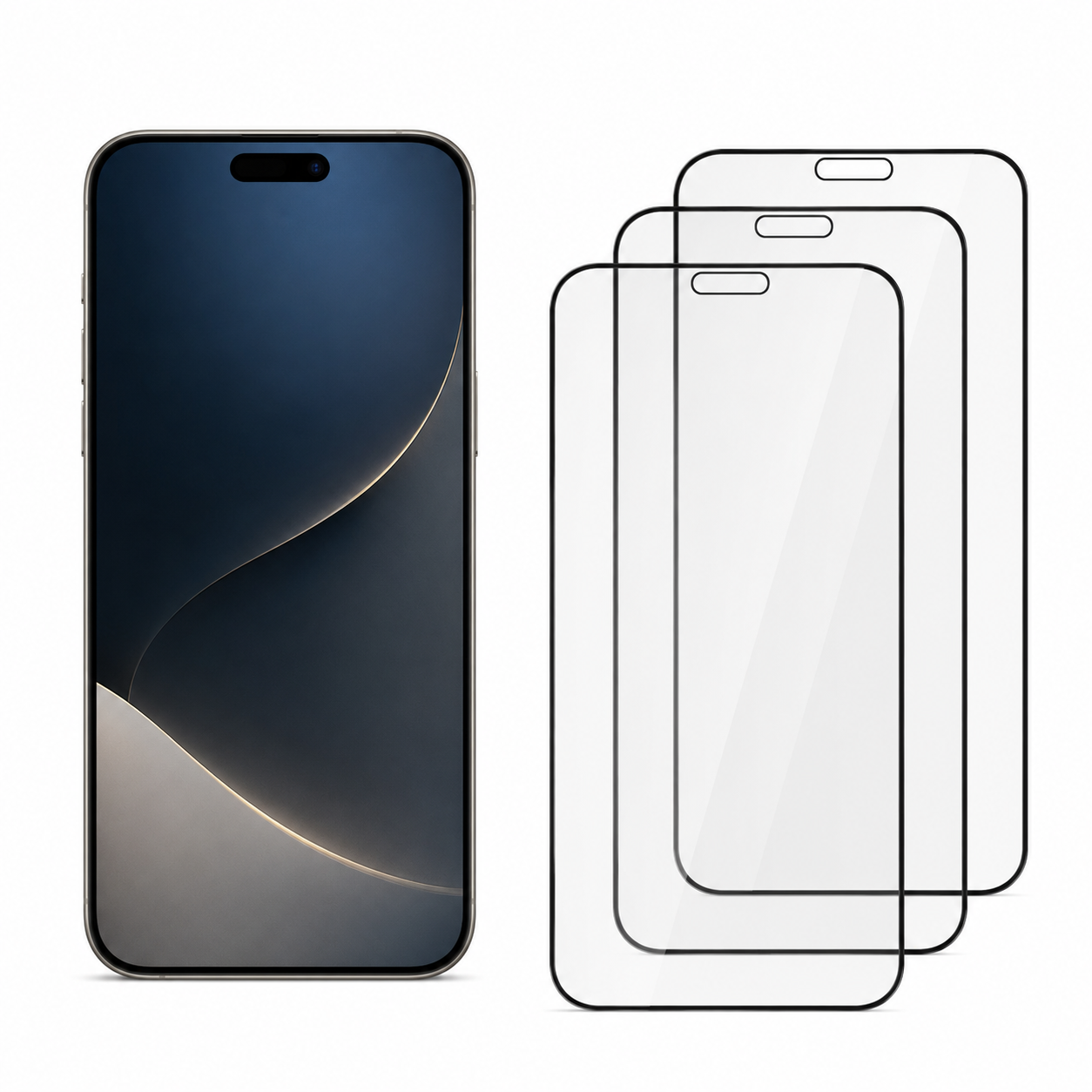 Imagen de Protector de pantalla DEKEN 3 en 1 para iPhone 15 Pro Max
