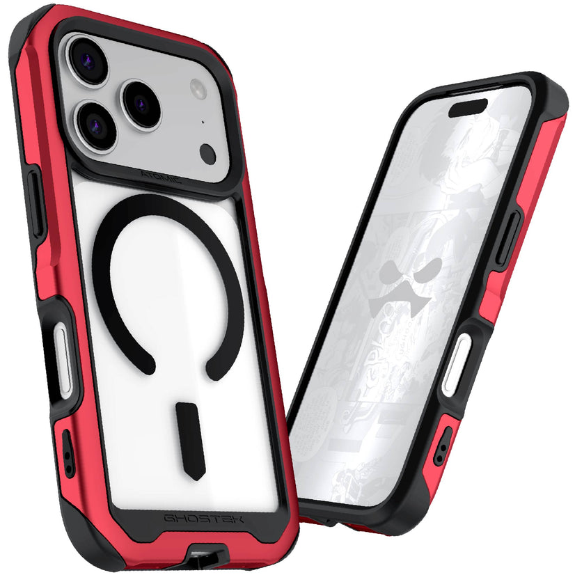 Forro Ghostek Atomic Slim 4 Apple para iPhone 17 Pro en color rojo