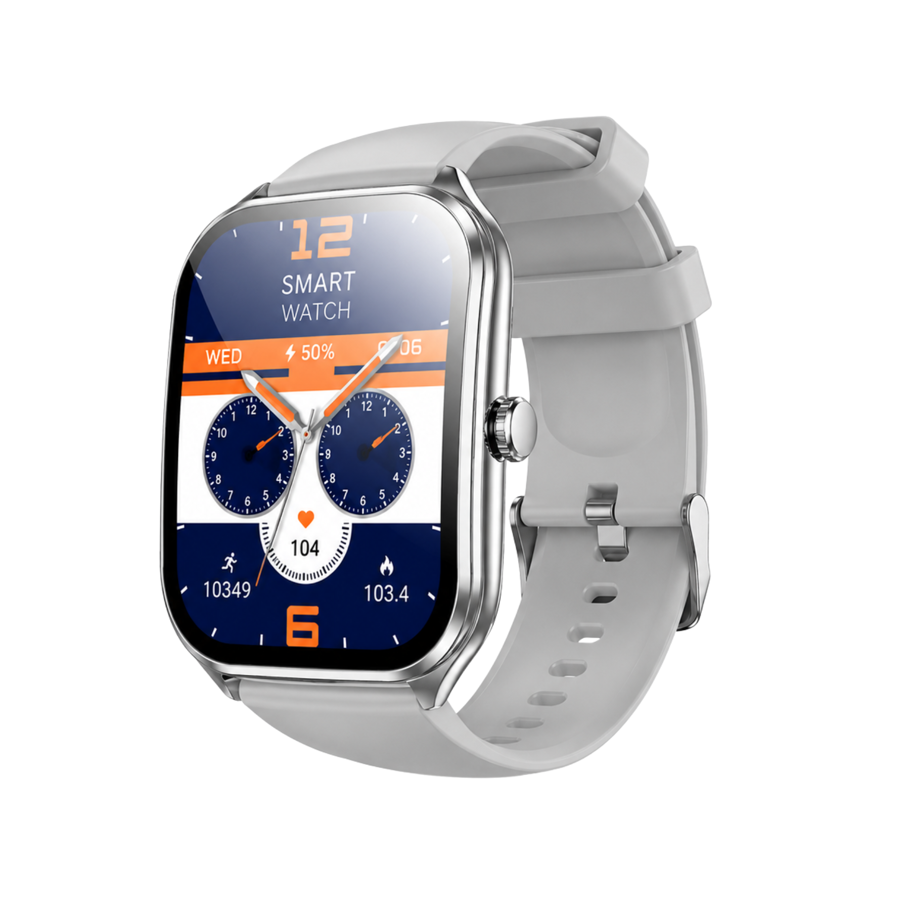 Reloj inteligente HOCO AMOLED con llamadas Silver