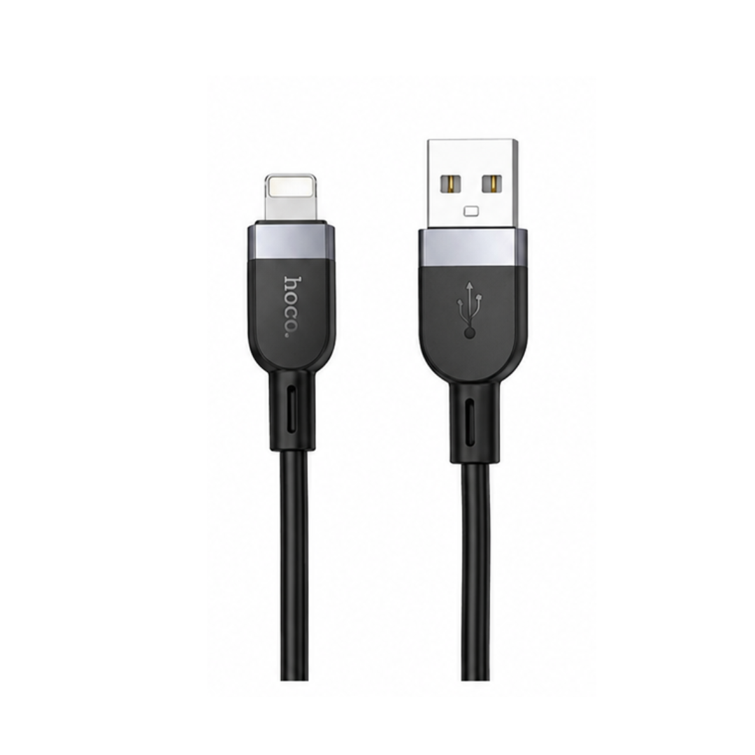Imagen de Cable HOCO USB C a Lightning de Silicona 27W | 2 m en color negro