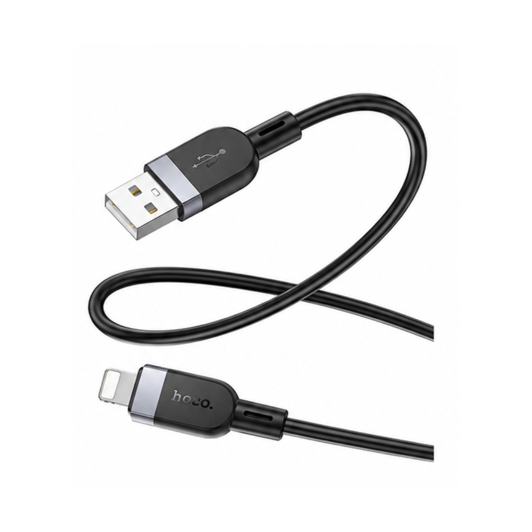 Cable HOCO USB C a Lightning de Silicona 27W | 2 m en color negro