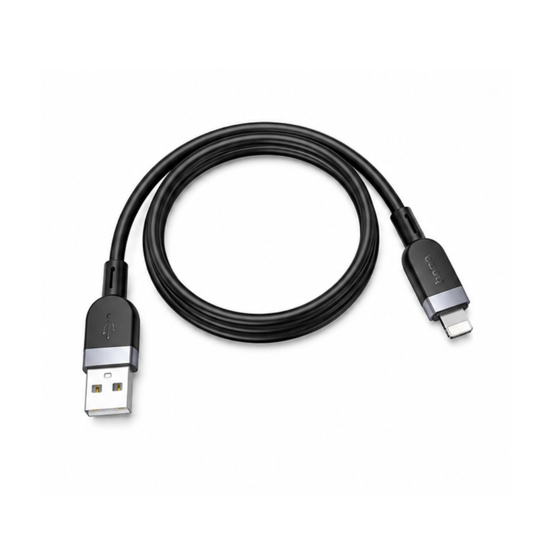 Cable HOCO USB C a Lightning de Silicona 27W | 2 m en color negro