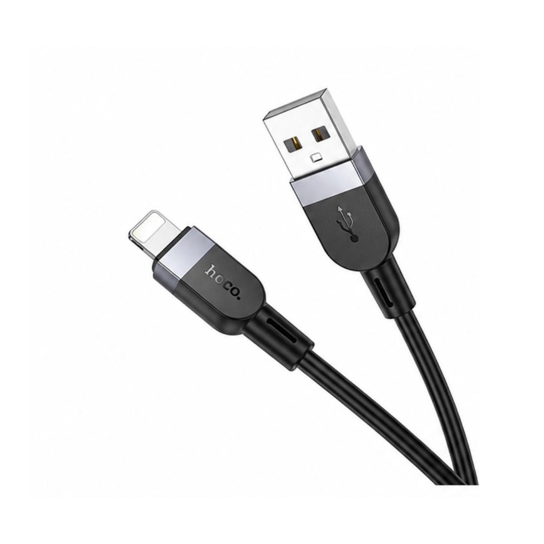 Cable HOCO USB C a Lightning de Silicona 27W | 2 m en color negro
