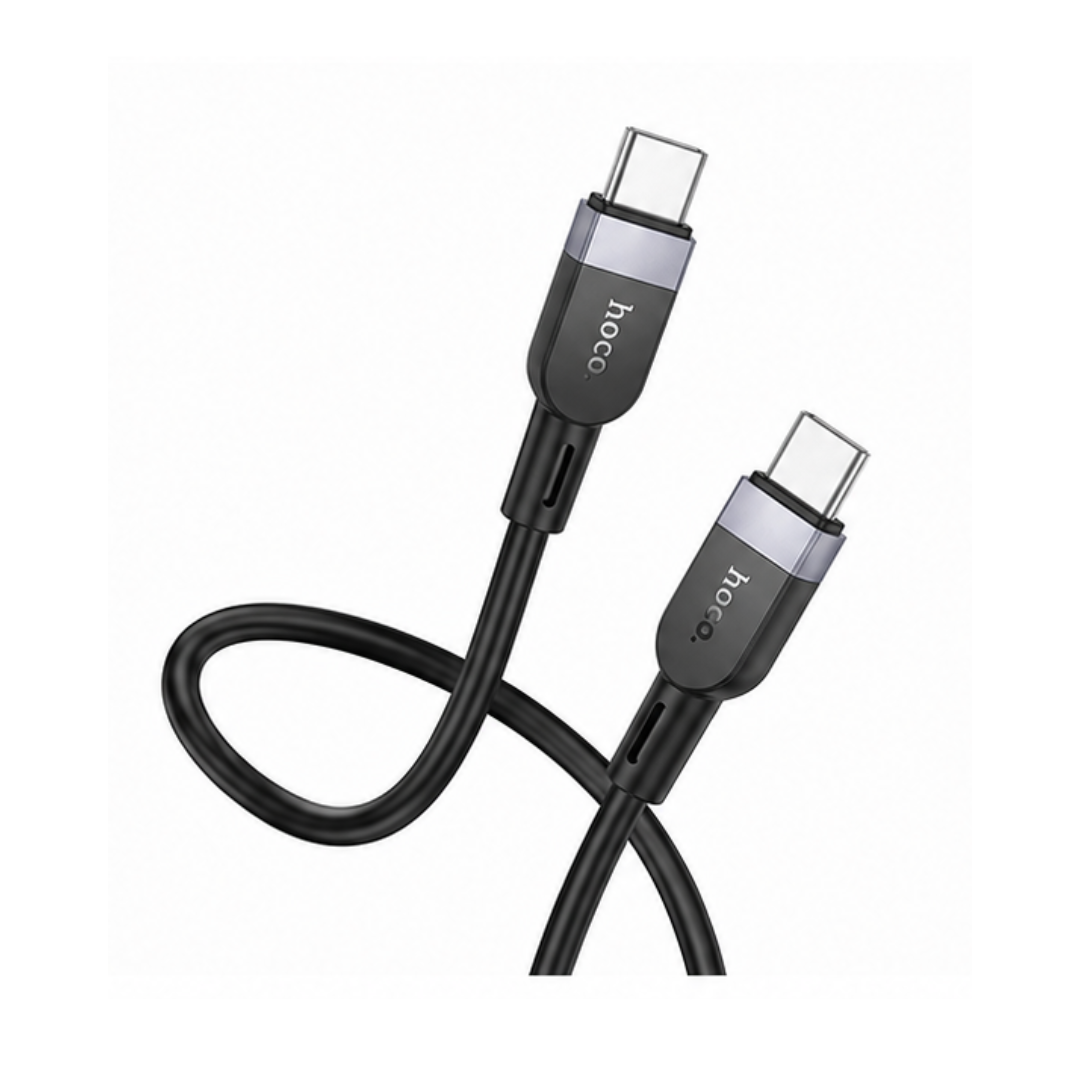 Imagen de Cable HOCO USB C a USB C de Silicona 60W | 2 m en color negro