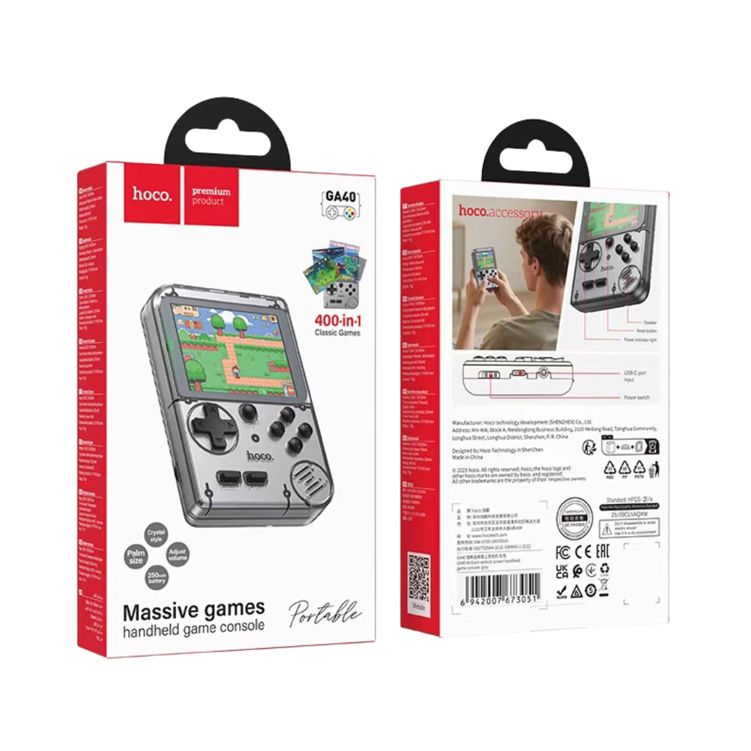 Accesorio para videojuegos HOCO Consola Portátil Brilliant con Pantalla Vertical en color gris