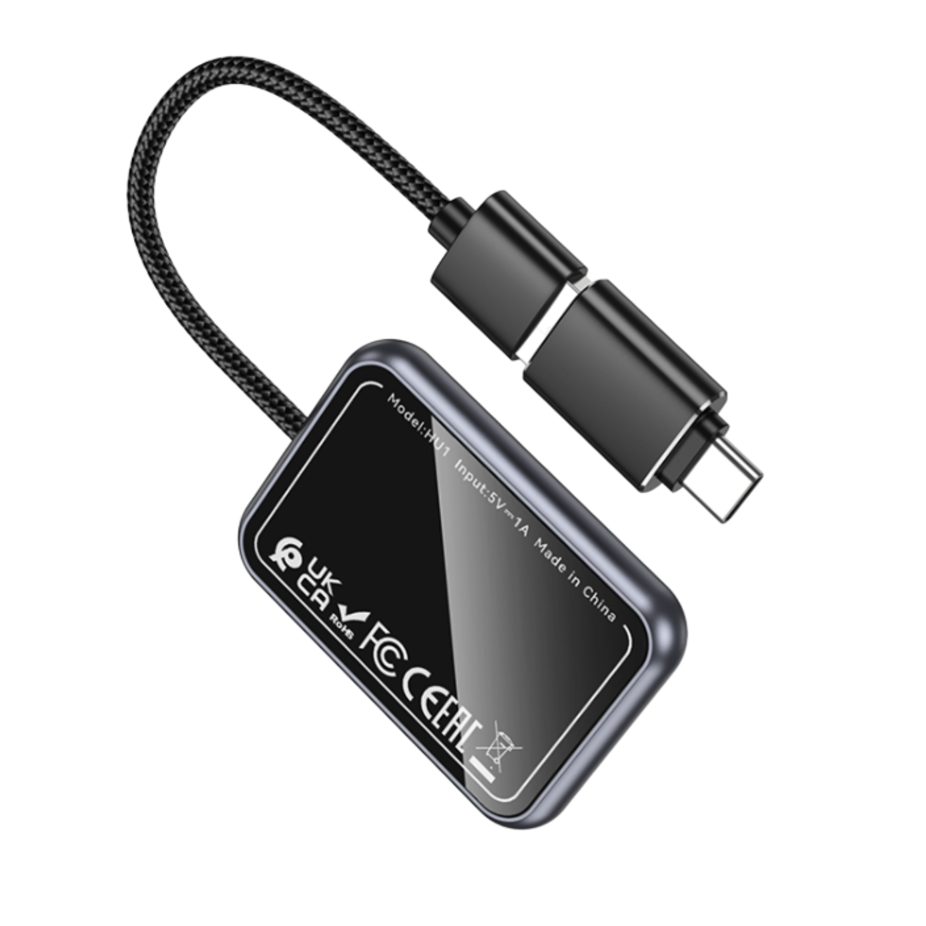Adaptador CarPlay HOCO Way car wireless CarPlay adapter Metal en color gris