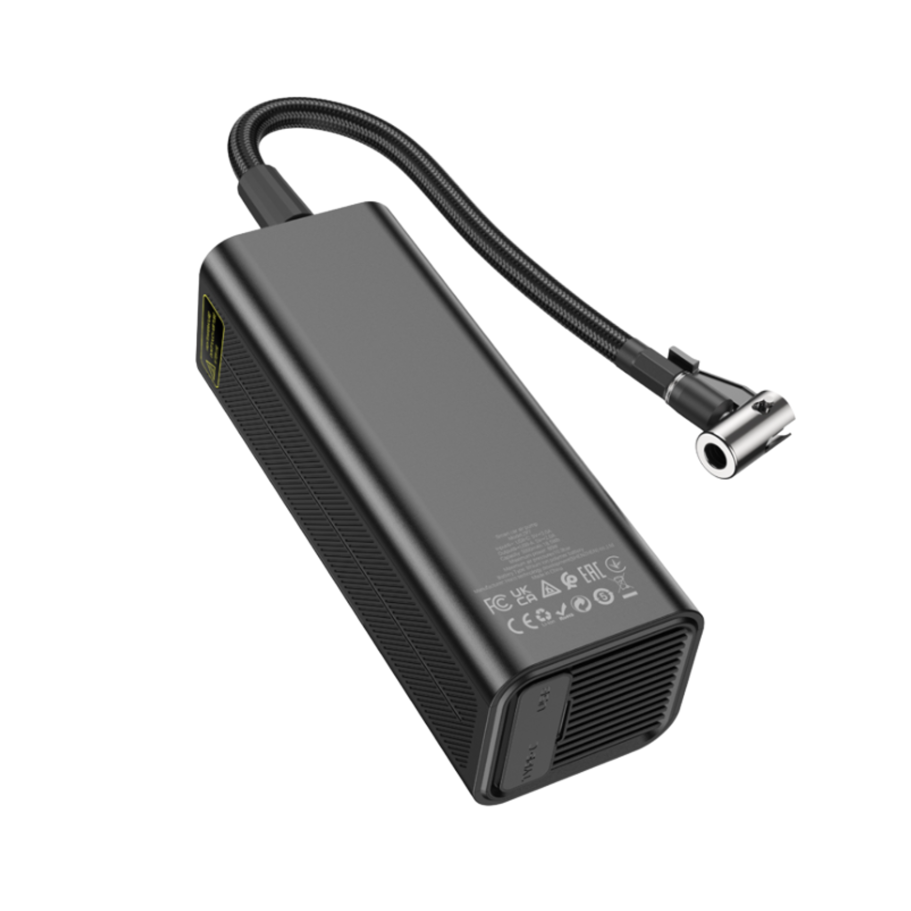 HOCO Maddy portable smart air pump(5,000 mAh) en color negro