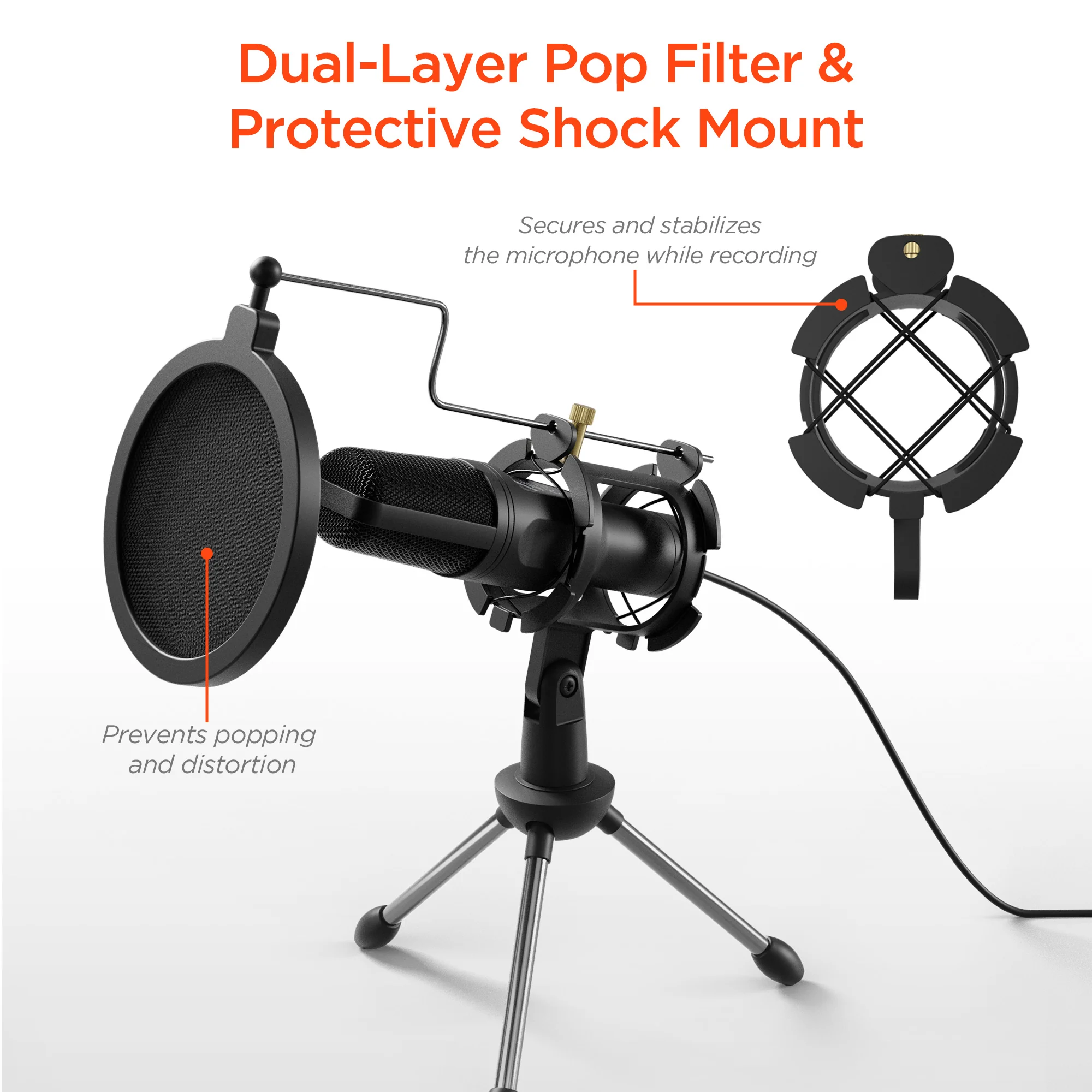 Micrófono HyperGear Microfono con sonido Pro Audio avanzado