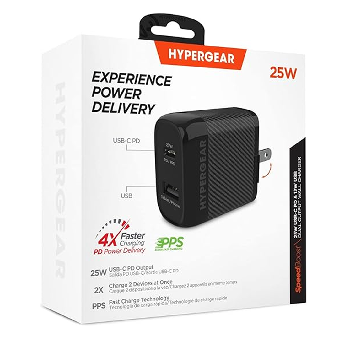 Cargador de pared HyperGear Speed Boost Paquete 25W USB C