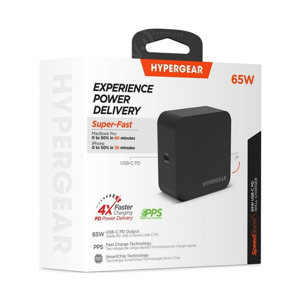 Cargador de pared HyperGear USB C de 45W