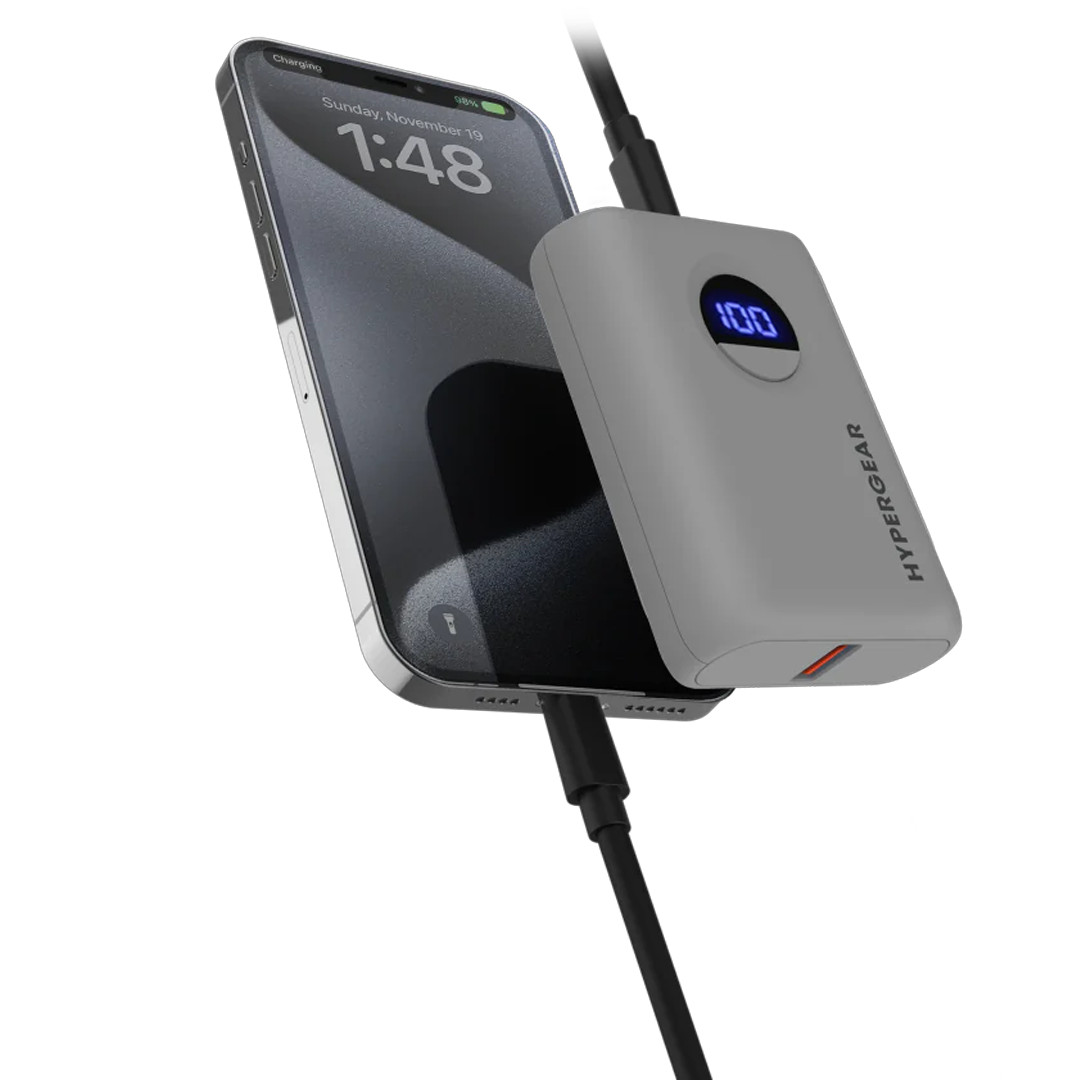 Power bank HyperGear 10,000 mAh 20W en color gris