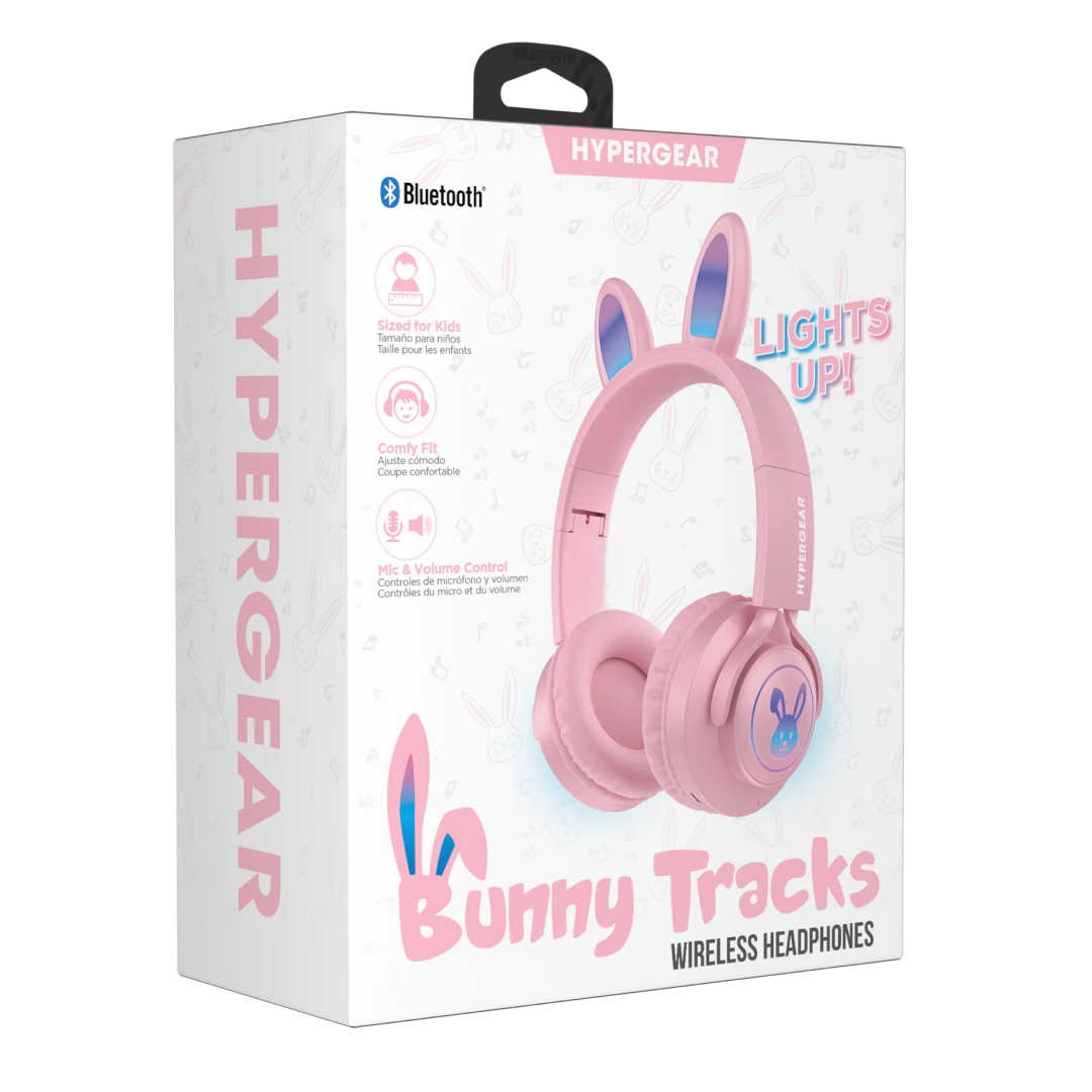 Audífonos inalámbricos HyperGear inalámbrico Bunny Tracks en color rosado
