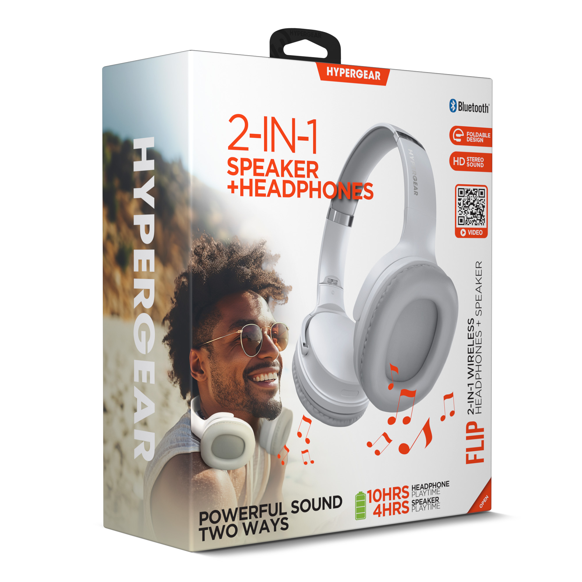 Audífonos inalámbricos HyperGear Bocina 2 en 1 inalámbrico Blancos