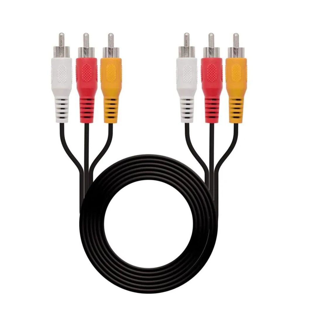 Imagen de Cable KRIEG KC 19 Cable Estereo 3RCA a 3RCA de 3 Metros 3×3 en color negro