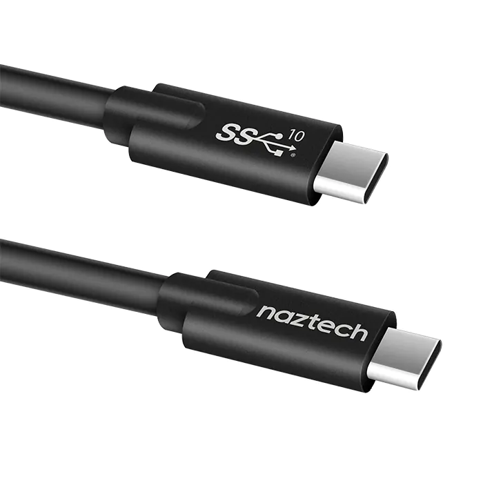 Imagen de Cargador Naztech USB C a USB C Cable 1 metro en color negro
